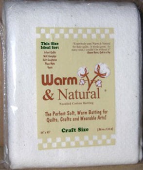 Warm and Natural unbleached cotton batting for quilts, crafts